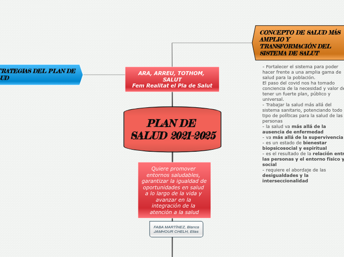 PLAN DE SALUD 20212025 Mind Map